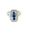 Ceylon Sapphire & Diamond Ring – 18ct White Gold