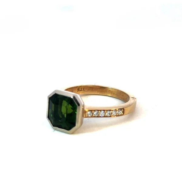 Untitled 10 10 10 10 10 10 Nigerian Tourmaline & Diamond Ring – 9ct Rose Gold