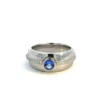 Untitled 10 10 10 10 10 9 Lab-Grown Sapphire & Diamond Ring – Platinum