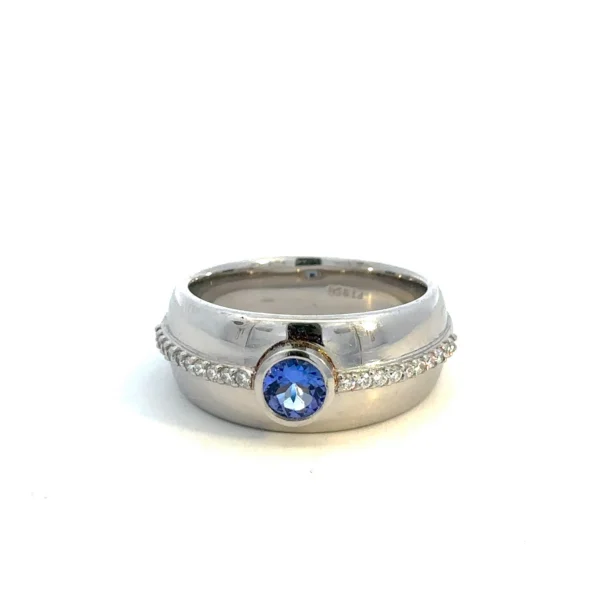 Untitled 10 10 10 10 10 9 Lab-Grown Sapphire & Diamond Ring – Platinum