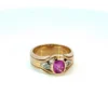 Pink Sapphire & Diamond Ring – 9ct Yellow Gold