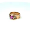 Untitled 10 10 10 10 5 Pink Sapphire & Diamond Ring – 9ct Yellow Gold