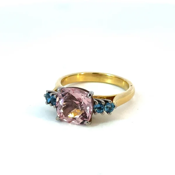 Untitled 10 10 10 10 7 Morganite & Aquamarine Ring – 18ct Yellow & White Gold