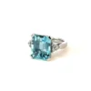 Aquamarine & Diamond Dress Ring – 18ct White Gold