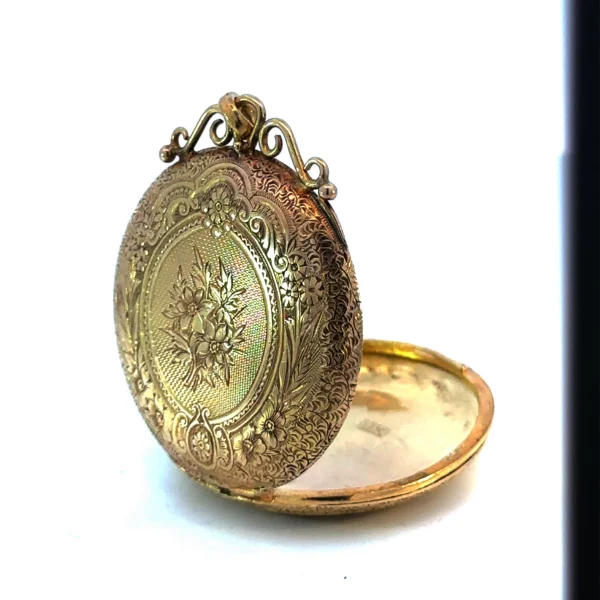 Antique Locket Pendant – 18ct Gold