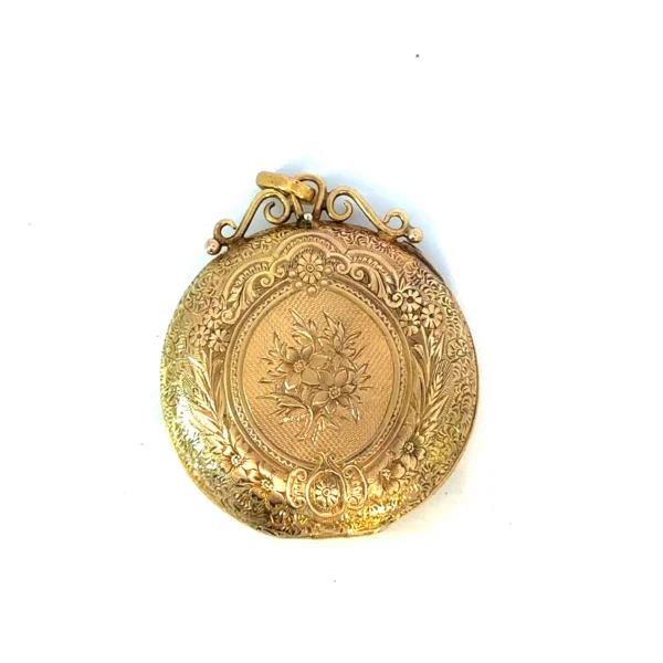 Antique Locket Pendant – 18ct Gold