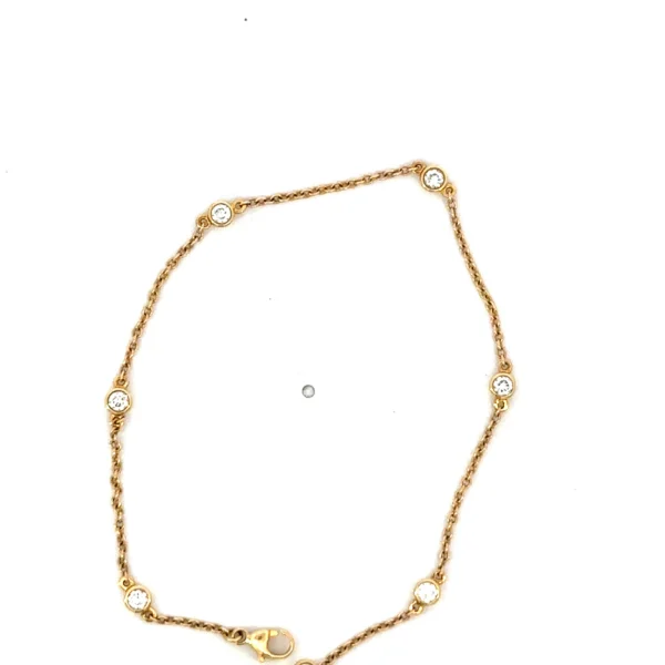 Diamond Station Bracelet – 18ct White & Yellow Gold