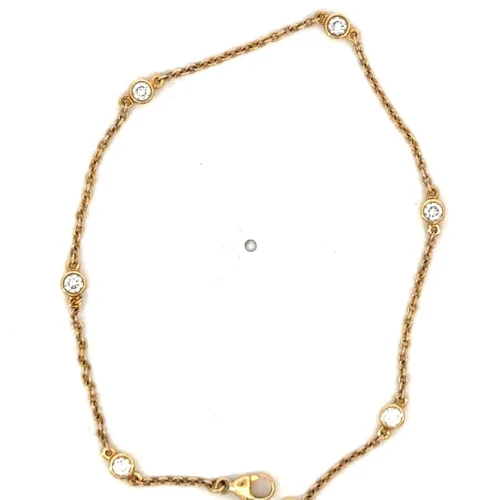 Diamond Station Bracelet – 18ct White & Yellow Gold