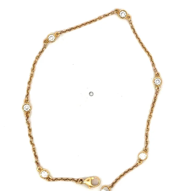 Diamond Station Bracelet – 18ct White & Yellow Gold