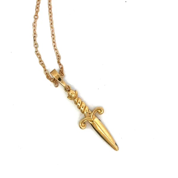 Dagger Pendant – 9ct Yellow Gold