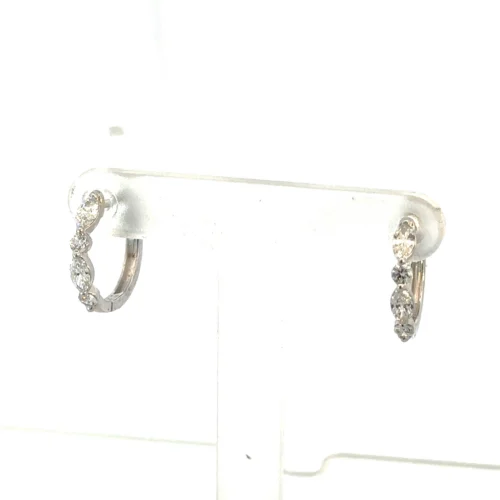 Lab-Grown Diamond Hoop Earrings – 9ct White Gold