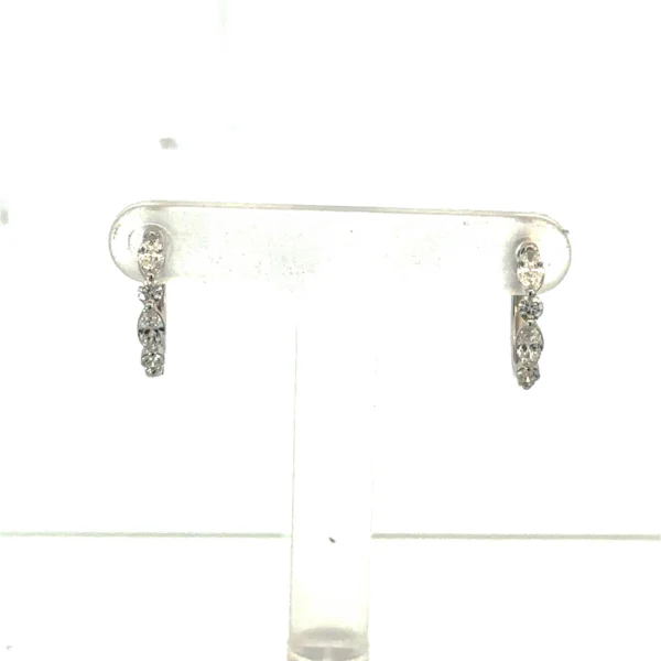 Lab-Grown Diamond Hoop Earrings – 9ct White Gold