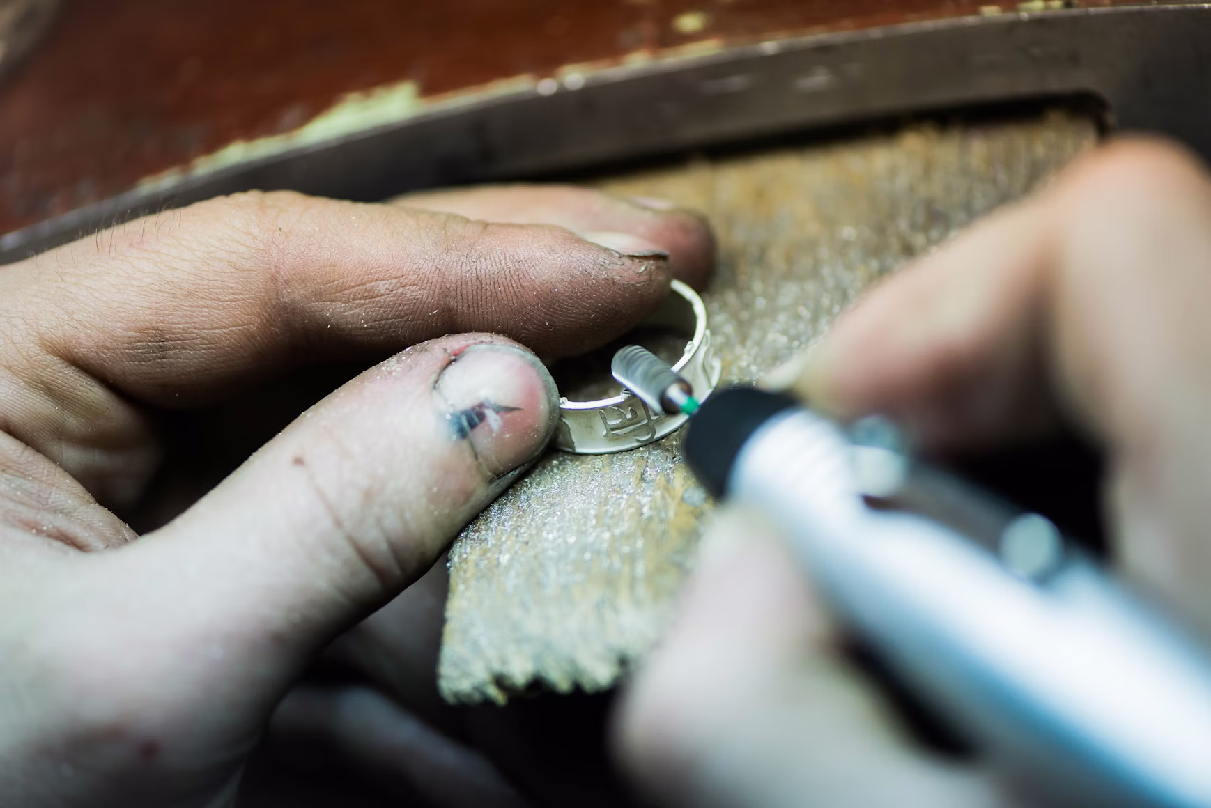 Jewellery being repaired